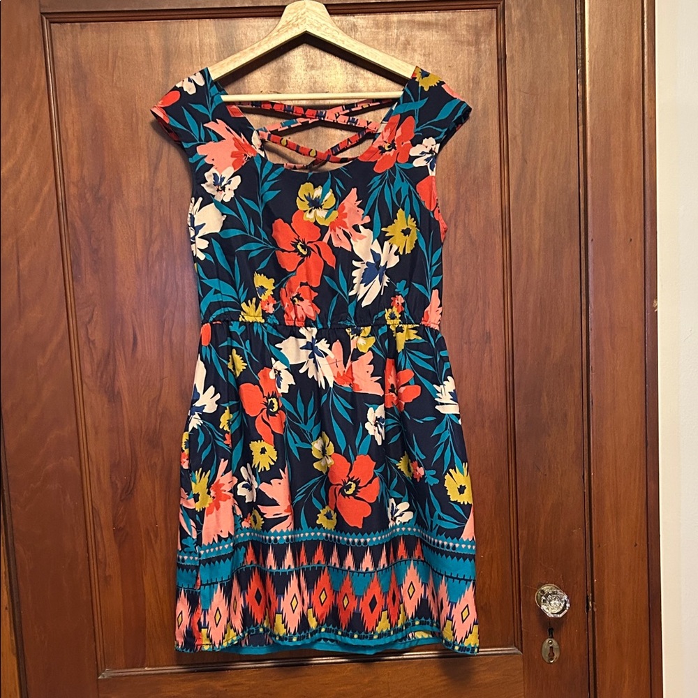 Xhilaration Colorful Floral Mini Dress